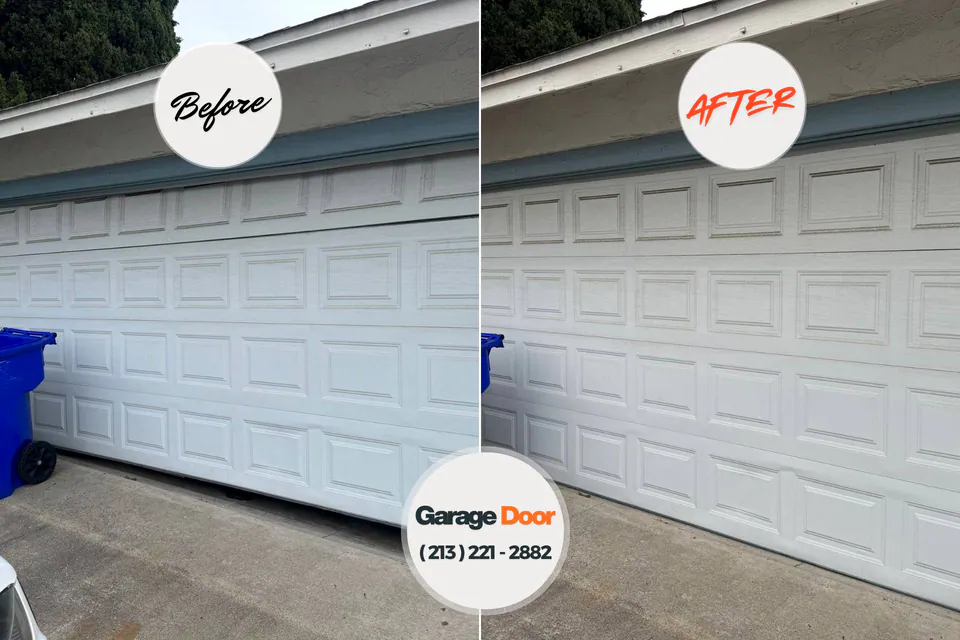 Before and after: garage door repair Zuni Pueblo, NM